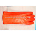 Gants isolés en PVC orange d&#39;hiver